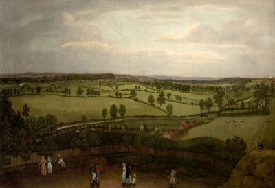 Nottingham Meadows from the Rock Cliff, Where Lenton Road Turns into Park Valley by Richard Bonington